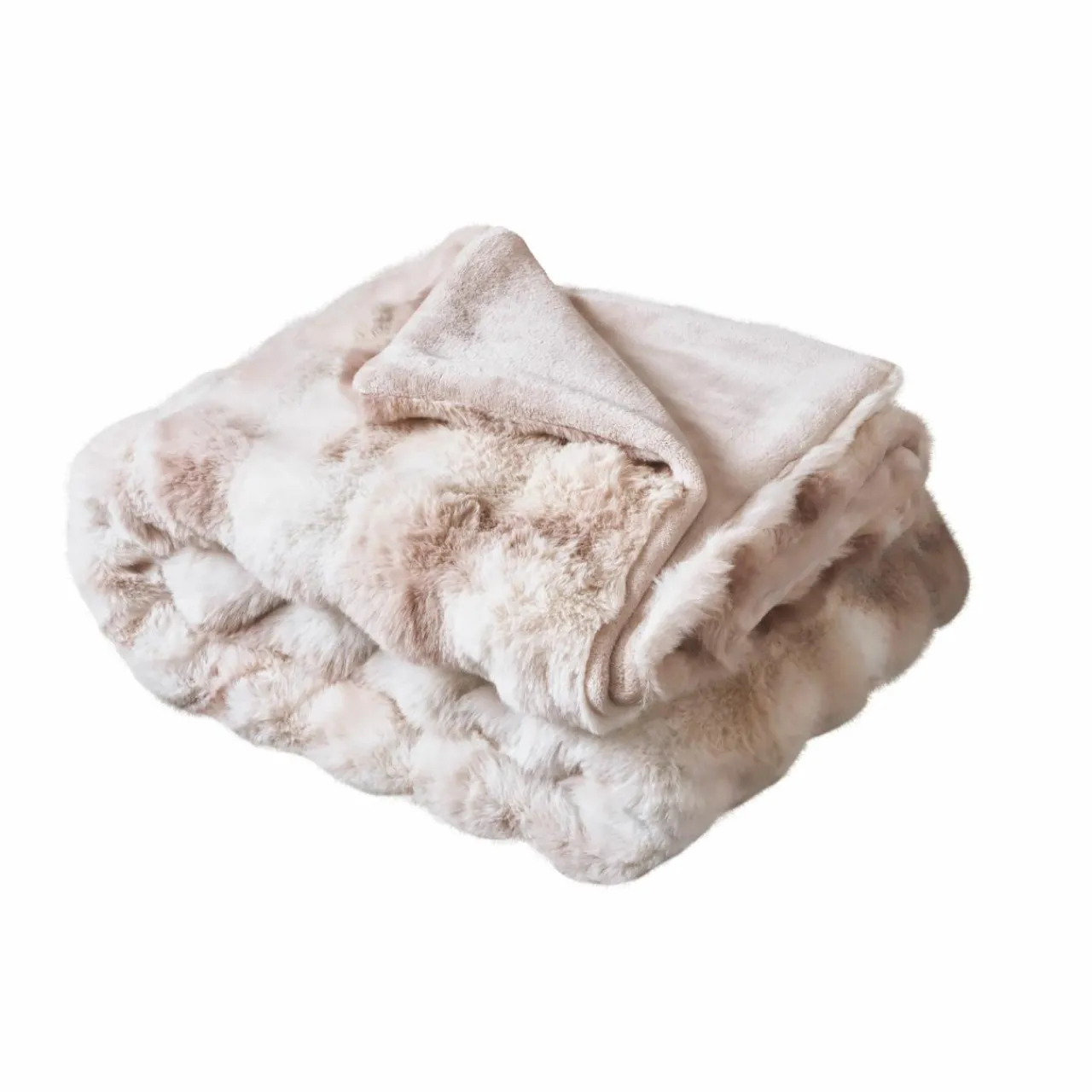 Plaid Et Jeté|EMINZA Plaid fausse fourrure (220 x 240 cm) Toronto Taupe