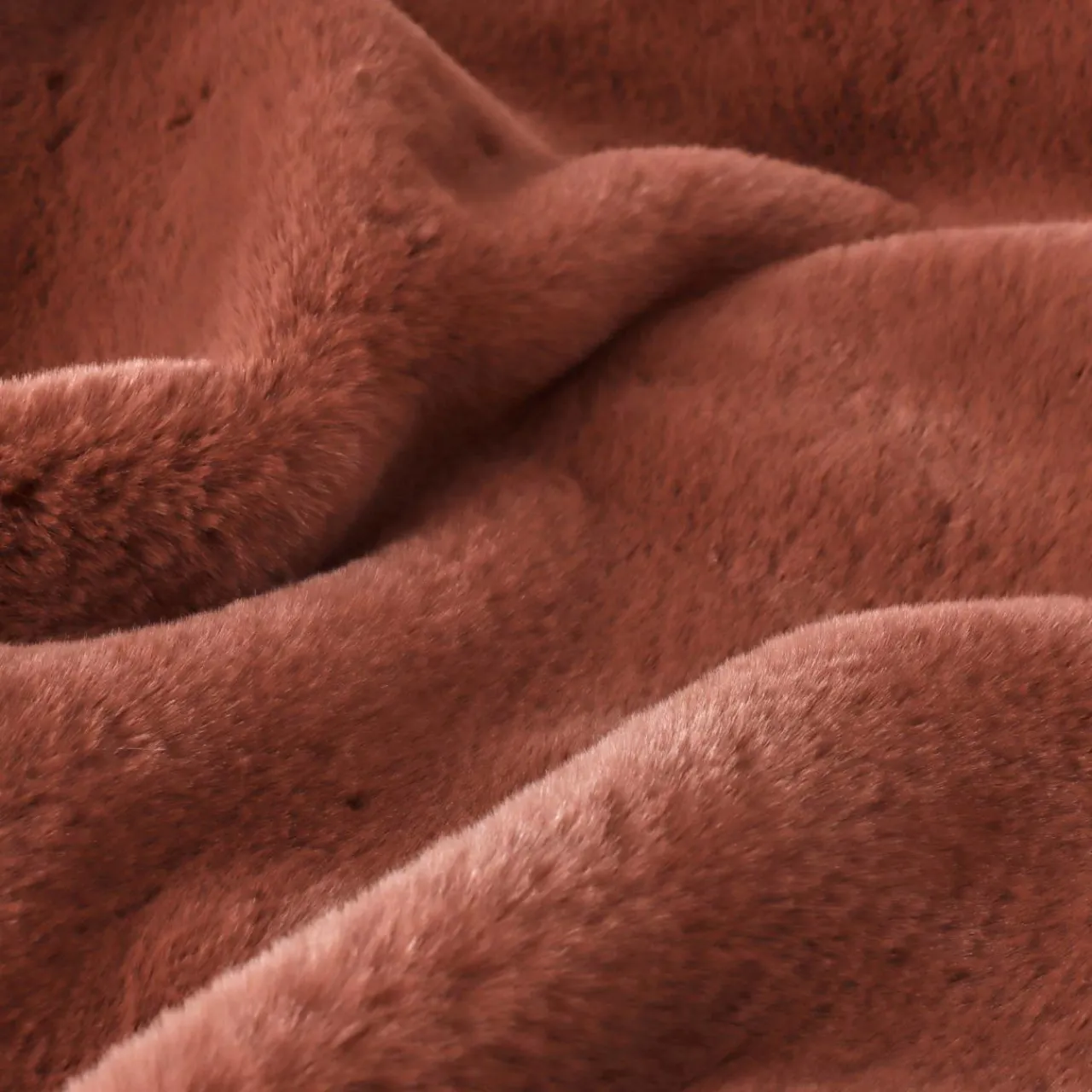 Plaid Et Jeté|EMINZA Plaid fausse fourrure (140 x 200 cm) Finn Terracotta