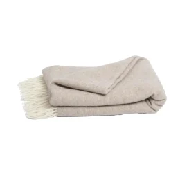 Plaid Et Jeté|l'Effet Papillon Plaid laine et cachemire (140 x 200 cm) Côme Beige