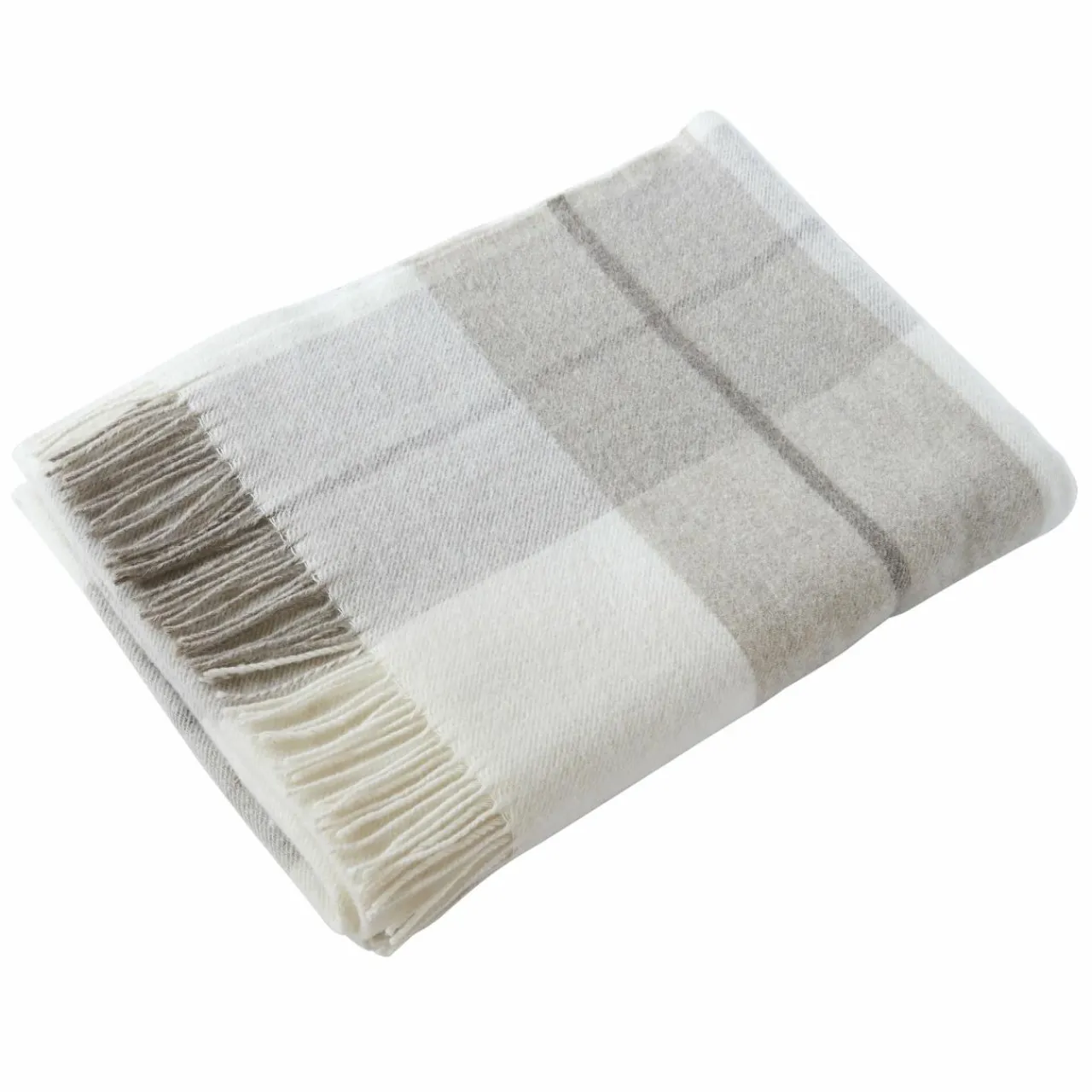 Plaid Et Jeté|Couvre-Lit Et Édredon|L'EFFET PAPILLON Plaid laine naturelle (140 x 200 cm) Marius Beige