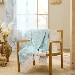 Plaid Et Jeté|douceur d'intu017drieur Plaid polycoton (125 x 150 cm) Hera Bleu