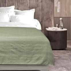 Plaid Et Jeté|Couvre-Lit Et Édredon|DOUCEUR D'INTERIEUR Plaid polycoton (220 x 240 cm) Lucile Vert sauge