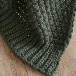 Plaid Et Jeté|EMINZA Plaid tricot (125 x 150 cm) Tessa Vert kaki