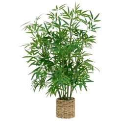 Plante Artificielle|Atmosphera, cru017dateur d'intu017drieur Plante artificielle avec pot tressé (H100 cm) Bambou Ly Vert