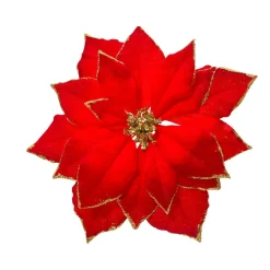 Décoration De Sapin|KAEMINGK Poinsettia de Noël (D24 cm) Venezia Rouge
