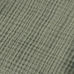 Coussin Et Plaid Enfant|Coussin Et Plaid Enfant|EMINZA Poncho de bain enfant gaze de coton 2/5 ans Gaïa Vert romarin