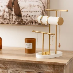 Objet Déco|Atmosphera, cru017dateur d'intu017drieur Pte bijoux métal (31 x 20 cm) Wild Or