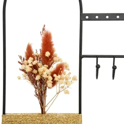 Accessoire Salle De Bain|Objet Déco|Atmosphera, cru017dateur d'intu017drieur Porte bijoux métal et bois (H26 cm) Automne Noir