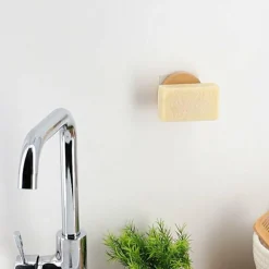 Accessoire Salle De Bain|TENDANCE Porte savon adhésif magnétique Easy Chic Naturel