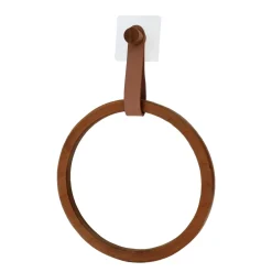 Rangement Salle De Bain|TENDANCE Porte serviette adhésif arrondi (D21 cm) Season Color Caramel