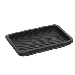 Accessoire Salle De Bain|TENDANCE Porte-savon en résine effet bois Scandi Noir