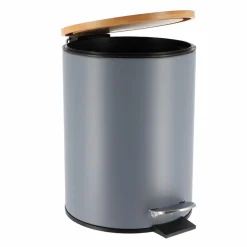 Accessoire Salle De Bain|TENDANCE Poubelle à pédale avec frein de chute Timeless e Gris