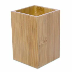 Accessoire Salle De Bain|TENDANCE Poubelle Ecobio Bois & Bambou