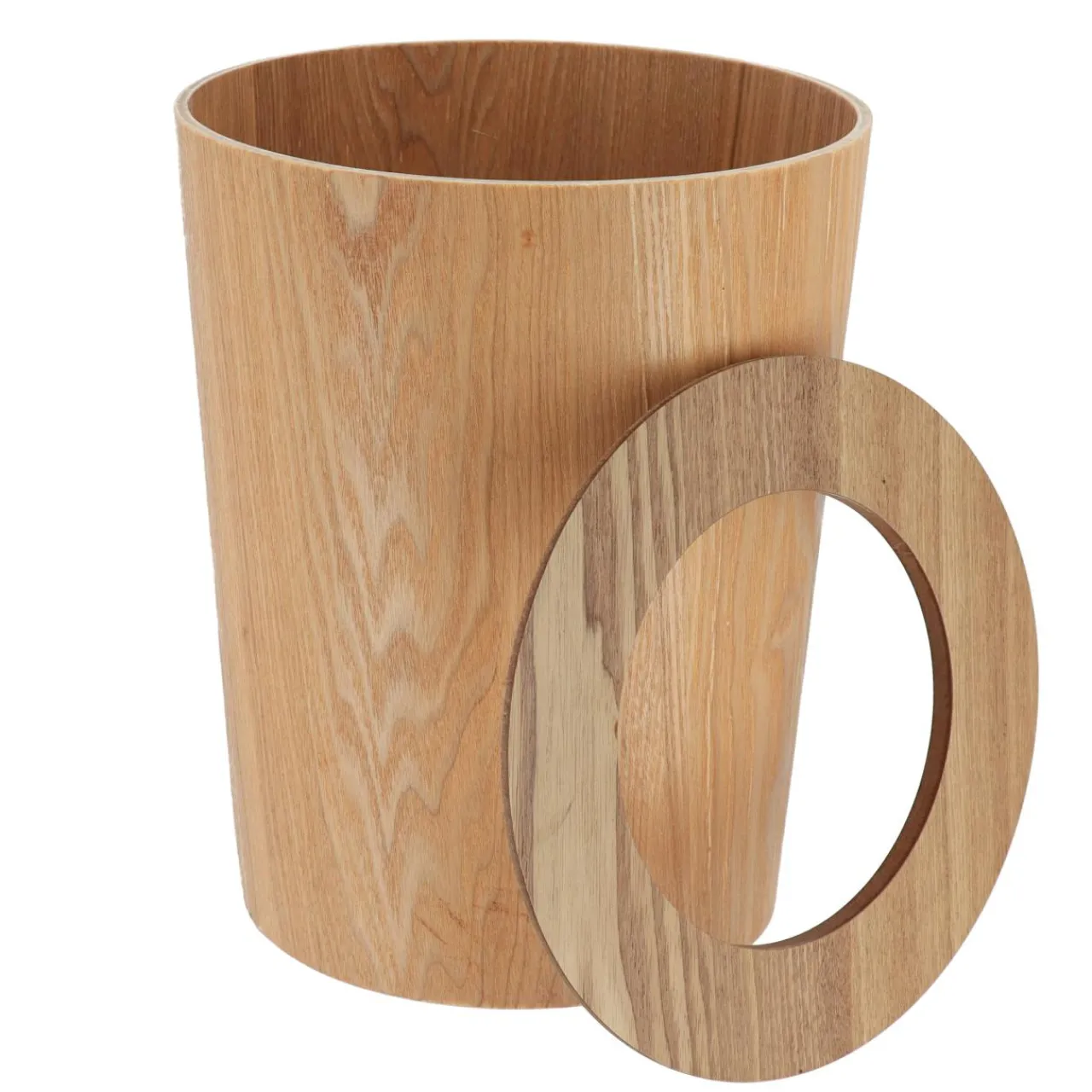 Accessoire Salle De Bain|TENDANCE Poubelle salle de bain façon chêne Scandi Beige