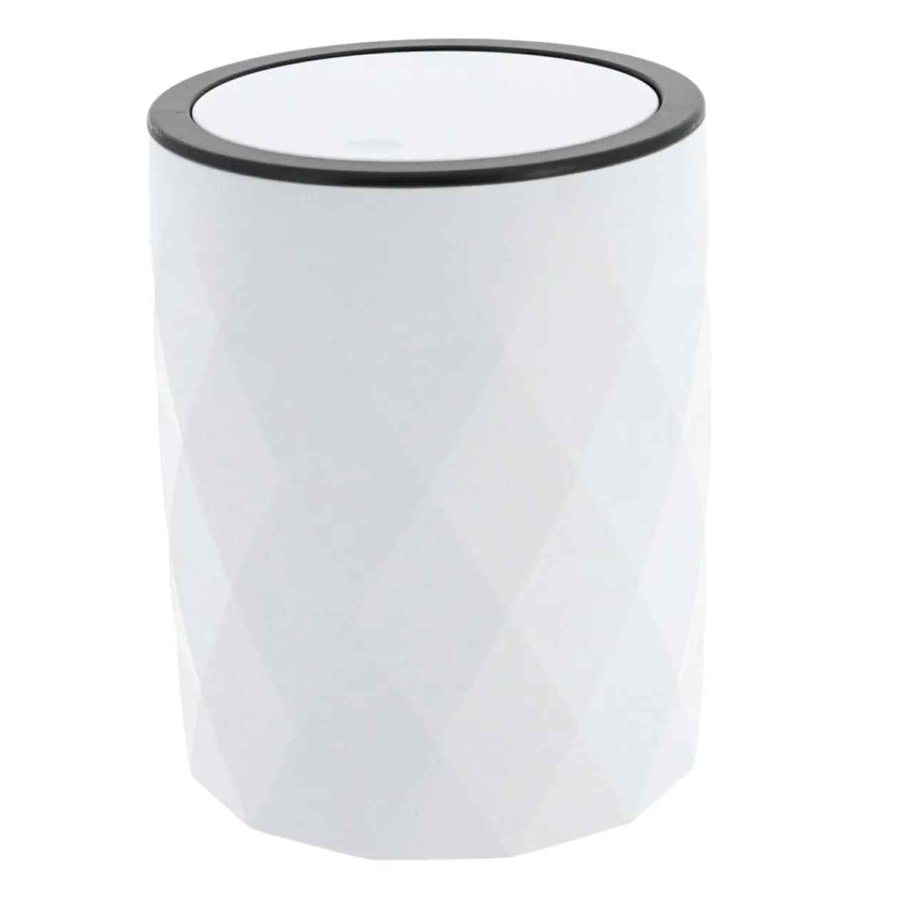 Accessoire Salle De Bain|TENDANCE Poubelle salle de bain 6L Rubby Blanc