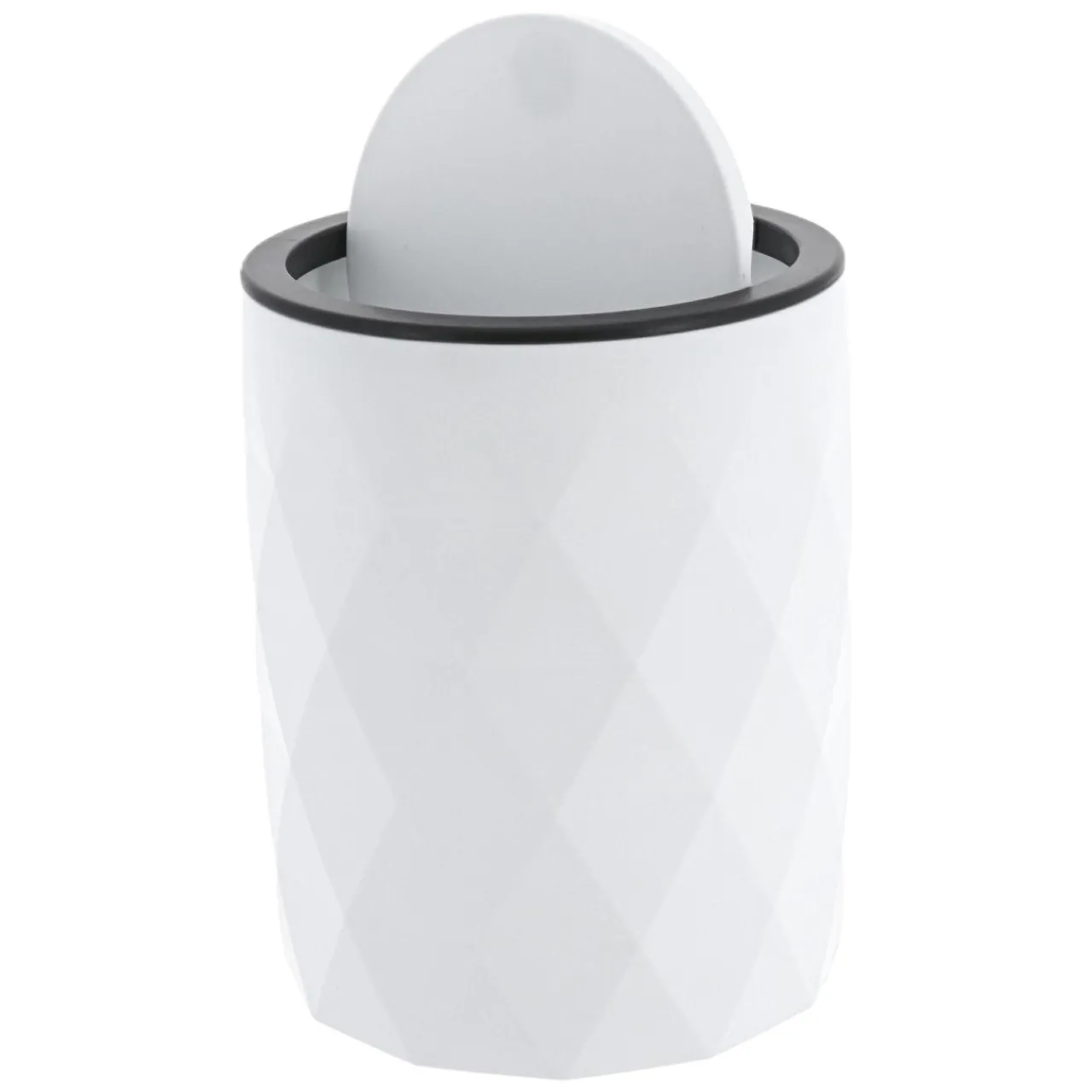 Accessoire Salle De Bain|TENDANCE Poubelle salle de bain 6L Rubby Blanc