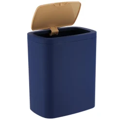 Accessoire Salle De Bain|TENDANCE Poubelle salle de bain 5L Cosy Bleu marine