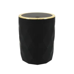 Accessoire Salle De Bain|TENDANCE Poubelle salle de bain 6L Rubby Noir