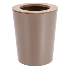 Accessoire Salle De Bain|TENDANCE Poubelle salle de bain 5L Purebamboo Cappuccino Marron