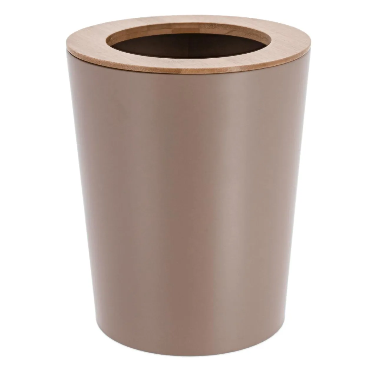 Accessoire Salle De Bain|TENDANCE Poubelle salle de bain 5L Purebamboo Cappuccino Marron