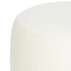 Pouf, Tabouret|Atmosphera, cru017dateur d'intu017drieur Pouf bouclette (D39 cm) Améa Blanc
