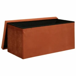 Pouf De Rangement|ATMOSPHERA Pouf de rangement double Lilou Ambre