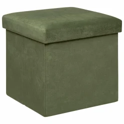 Pouf De Rangement|ATMOSPHERA Pouf de rangement (H38 cm) Lilou Vert kaki