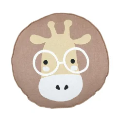 Coussin Et Plaid Enfant|Coussin Et Plaid Enfant|STOF Pouf enfant (40 x 30 cm) Coquin Marron