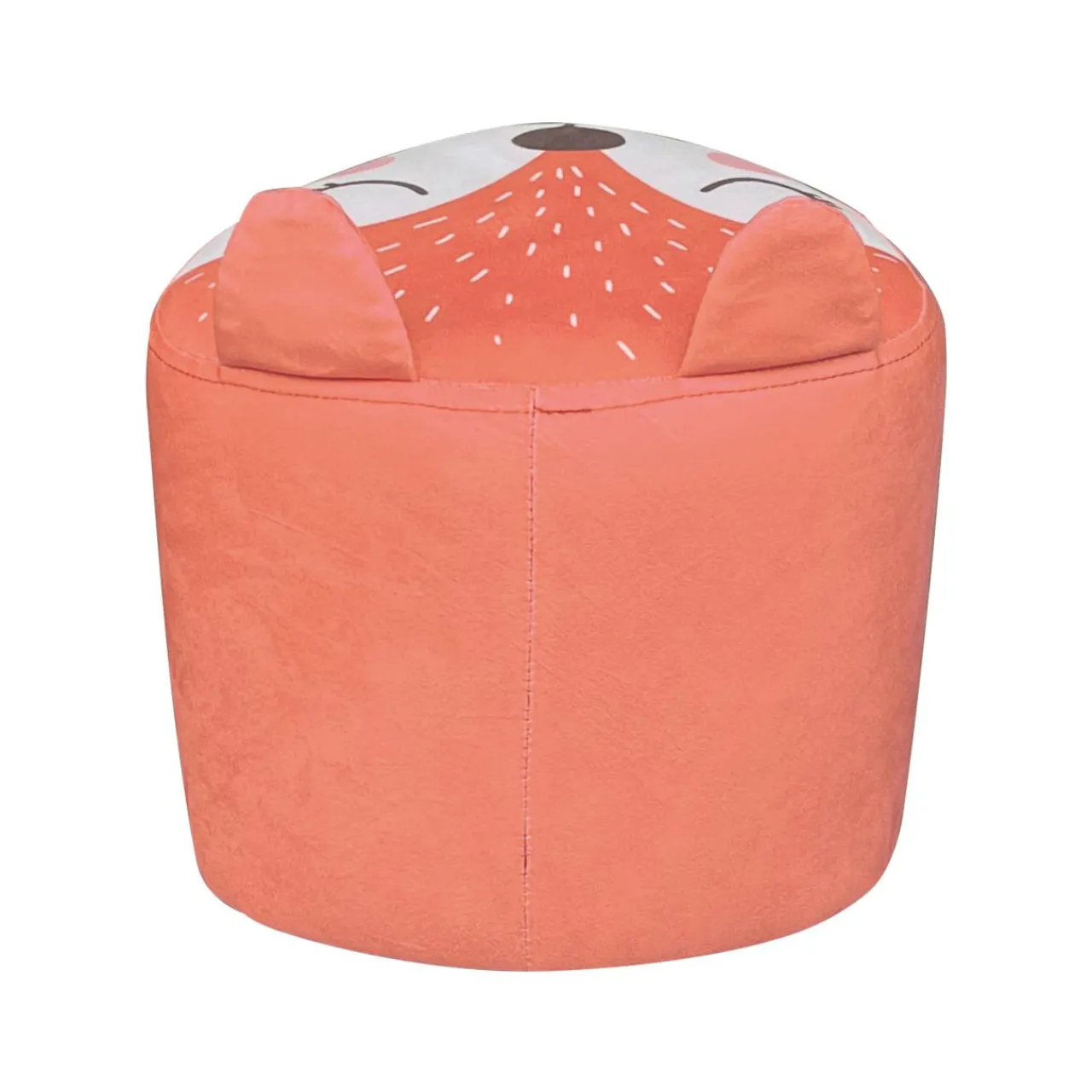 Petit Meuble Enfant|EMINZA Pouf enfant (H25 cm) Renardeau Orange