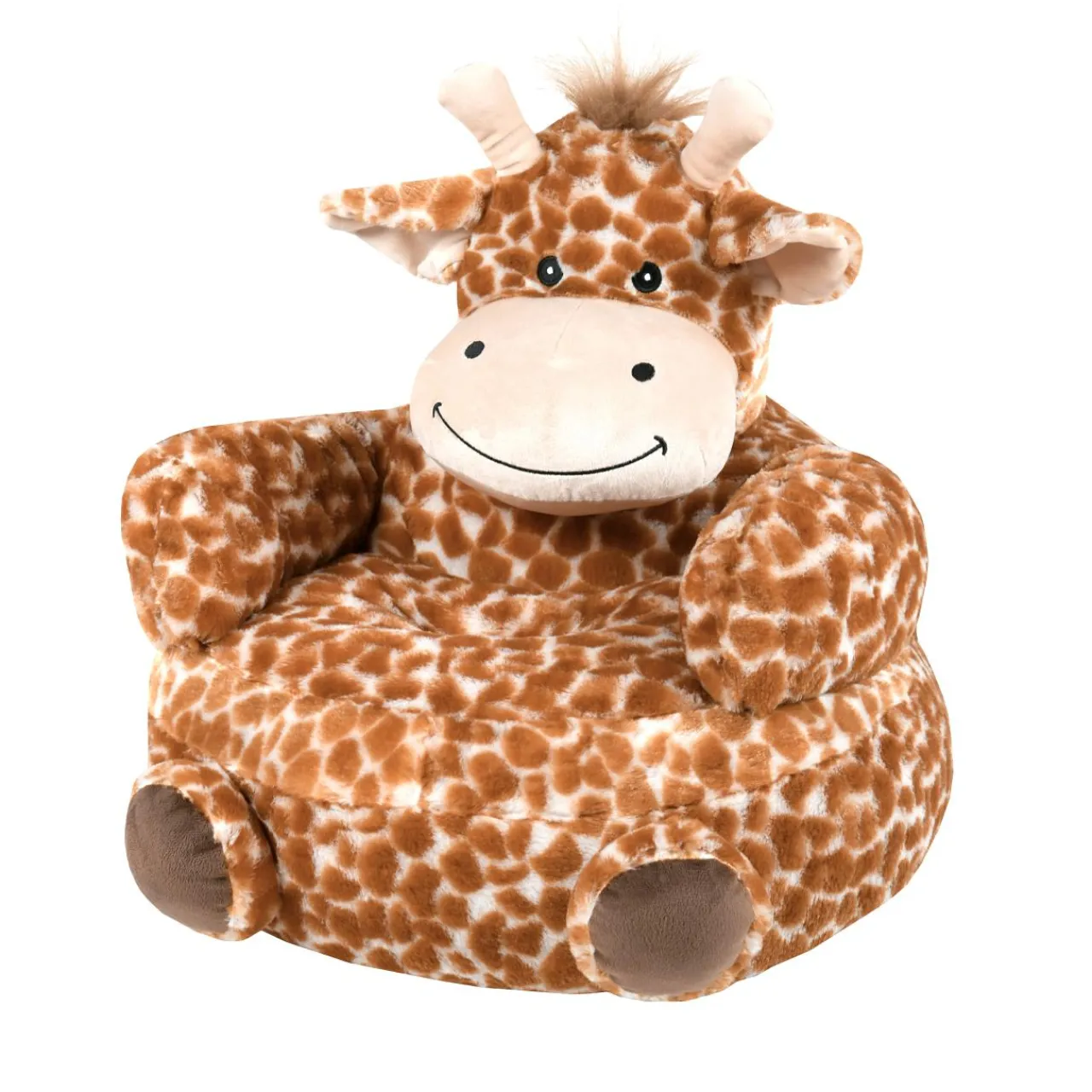 Petit Meuble Enfant|STOF Pouf peluche girafe enfant (45 cm) Jeanine Marron Camel