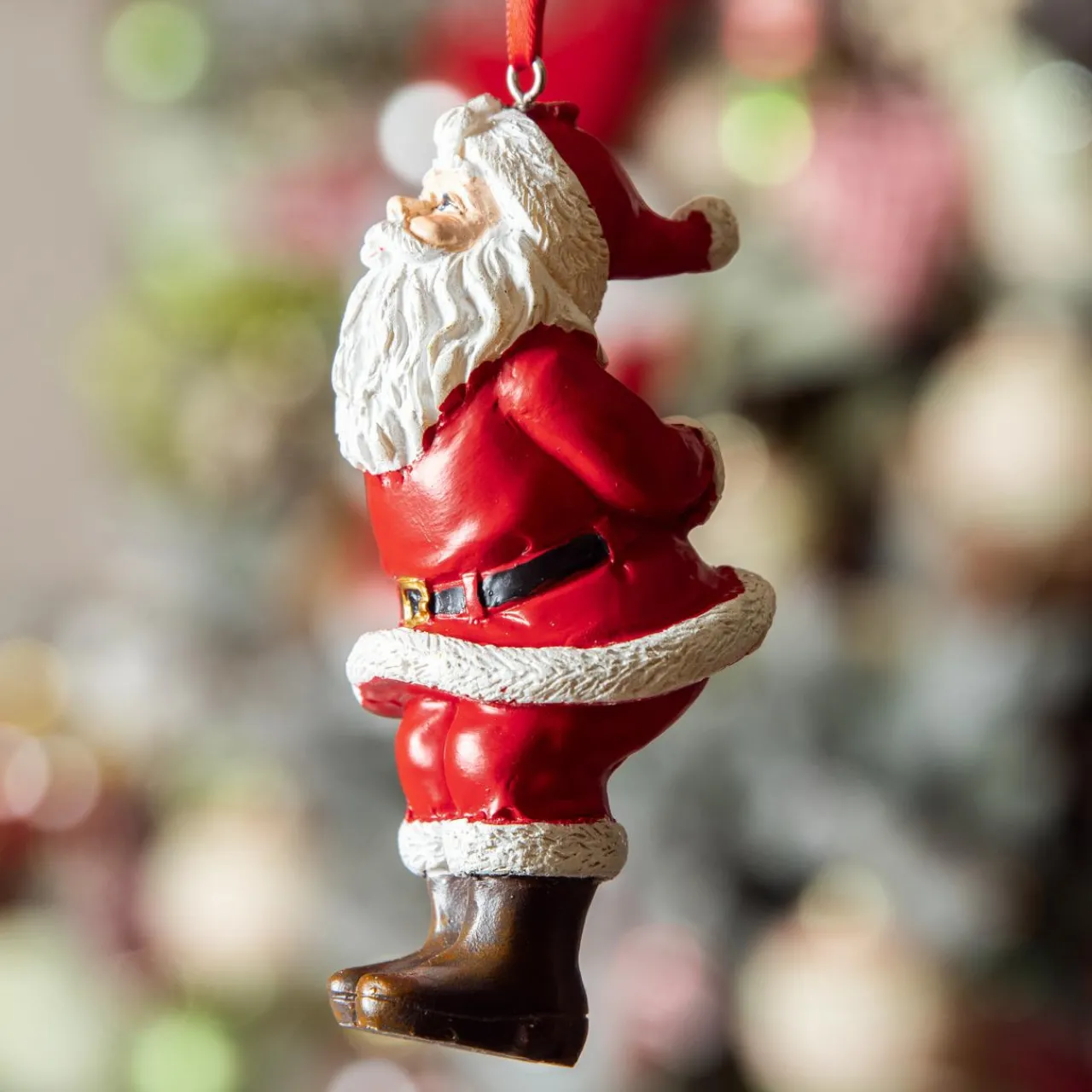 Décoration De Sapin|KAEMINGK Père Noël à suspendre (H10 cm) Christmas et blanc Rouge