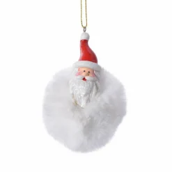 Décoration De Sapin|KAEMINGK Père Noël à suspendre (H8 cm) Doudou Blanc