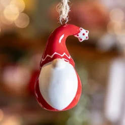 Décoration De Sapin|KAEMINGK Père Noël à suspendre (H6 cm) Dolomite et blanc Rouge