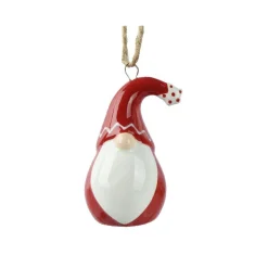 Décoration De Sapin|KAEMINGK Père Noël à suspendre (H6 cm) Dolomite et blanc Rouge
