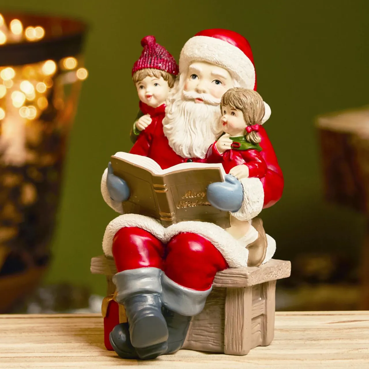 Père Noël, Animaux Et Personnage|KAEMINGK Père Noël décoratif (H18 cm) Conte de Noël Multicolore