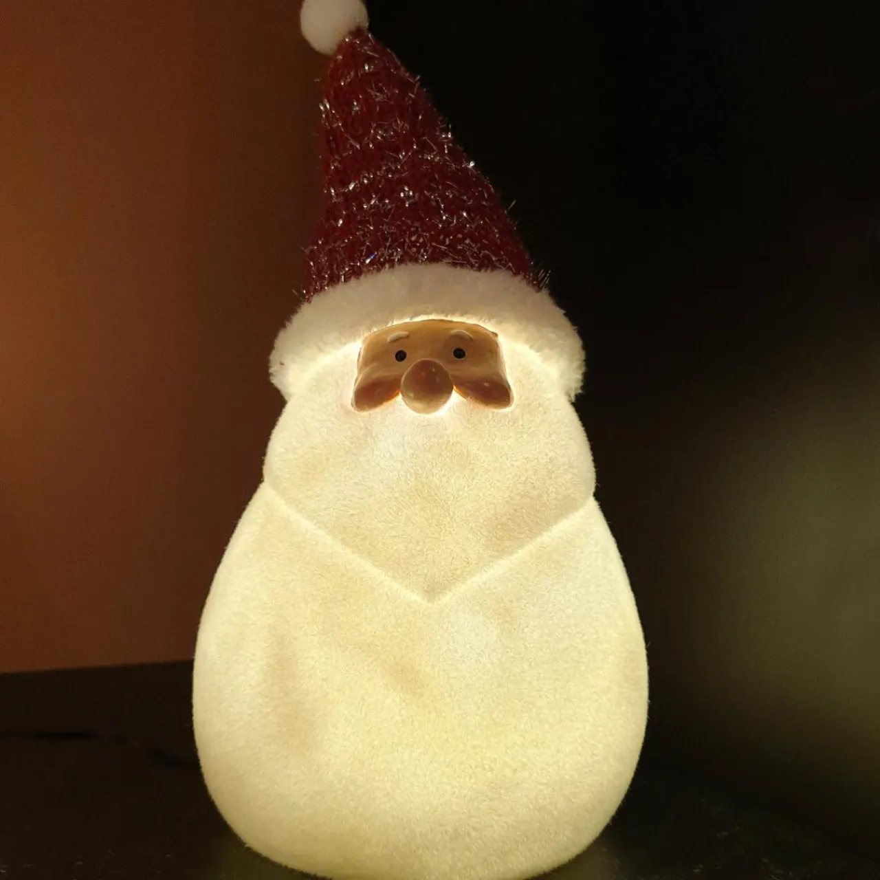 Père Noël, Animaux Et Personnage|Déco Et Objet Lumineux|KAEMINGK Père Noël lumineux à piles 4 LED (H31 cm) Ennry Blanc chaud