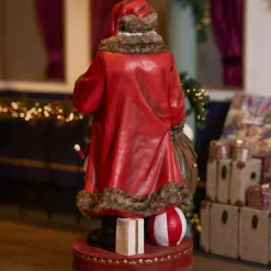 Personnage, Objet Grand Format|Père Noël, Animaux Et Personnage|EMINZA Père Noël traditionnel Géant (H166 cm) Klaus et les cadeaux Rouge