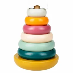 Jouet, Cadeau De Naissance|OSTARIA Pyramide à empiler bois Stella Multicolore