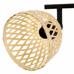 Applique|OSTARIA Rampe de spot 2 abat-jours (L38 cm) Hanoi beige Naturel