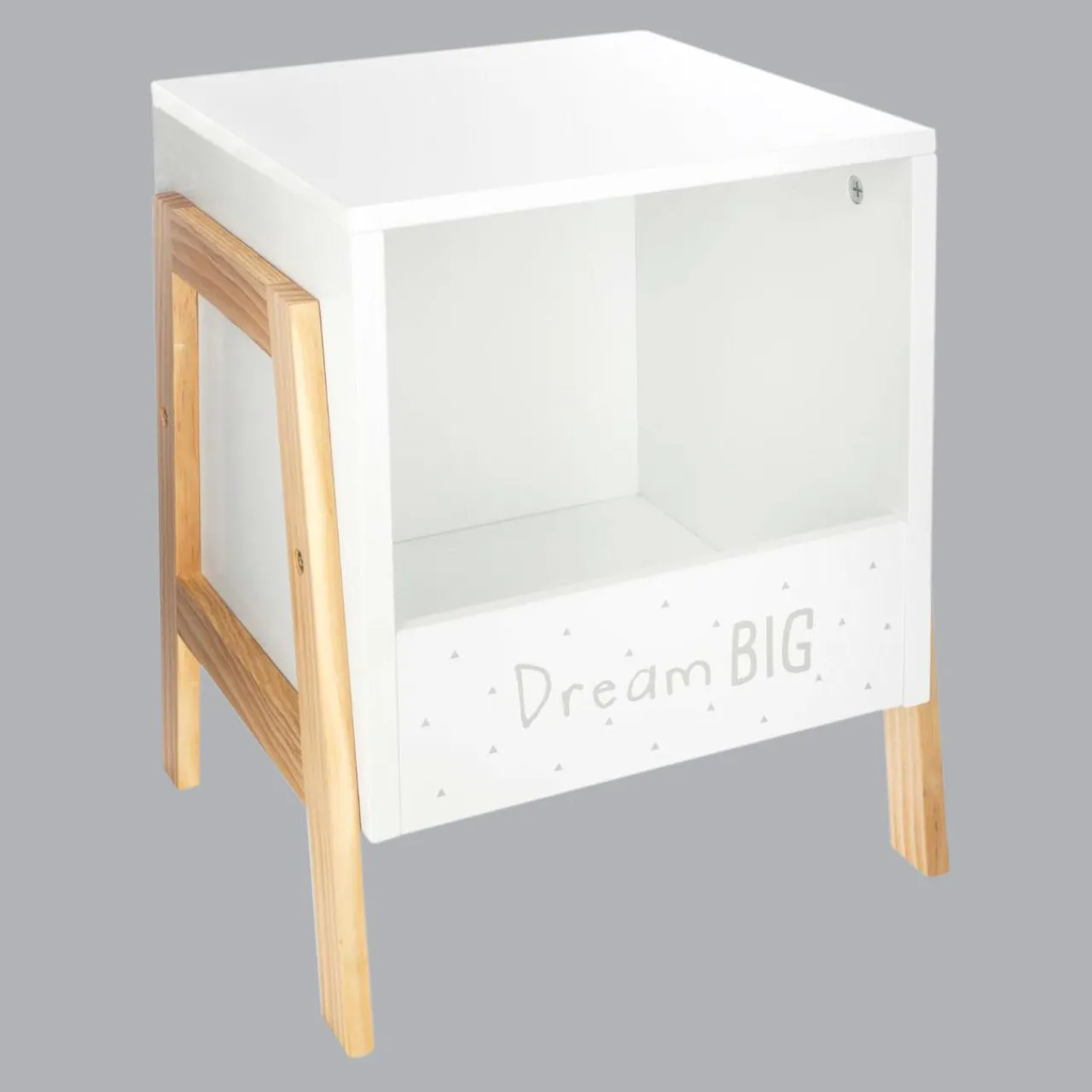 Petit Meuble Enfant|ATMOSPHERA Rangement enfant casier bois (H40 cm) Ecriture Blanc