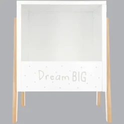 Petit Meuble Enfant|ATMOSPHERA Rangement enfant casier bois (H40 cm) Ecriture Blanc