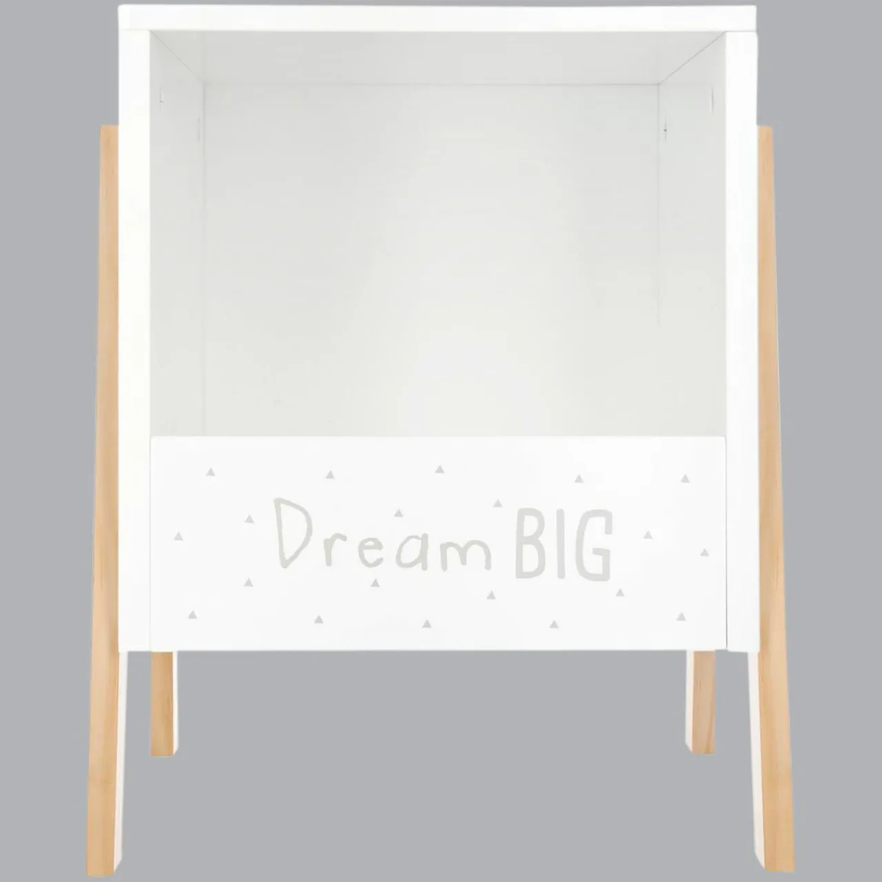 Petit Meuble Enfant|ATMOSPHERA Rangement enfant casier bois (H40 cm) Ecriture Blanc