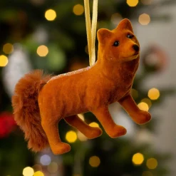 Décoration De Sapin|KAEMINGK Renard de Noël à suspendre (H7 cm) Filou Marron