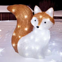 Père Noël, Animaux Et Personnage|Déco Et Objet Lumineux|EMINZA Renard Lumineux 60 LED (H37 cm) Léonard Blanc froid