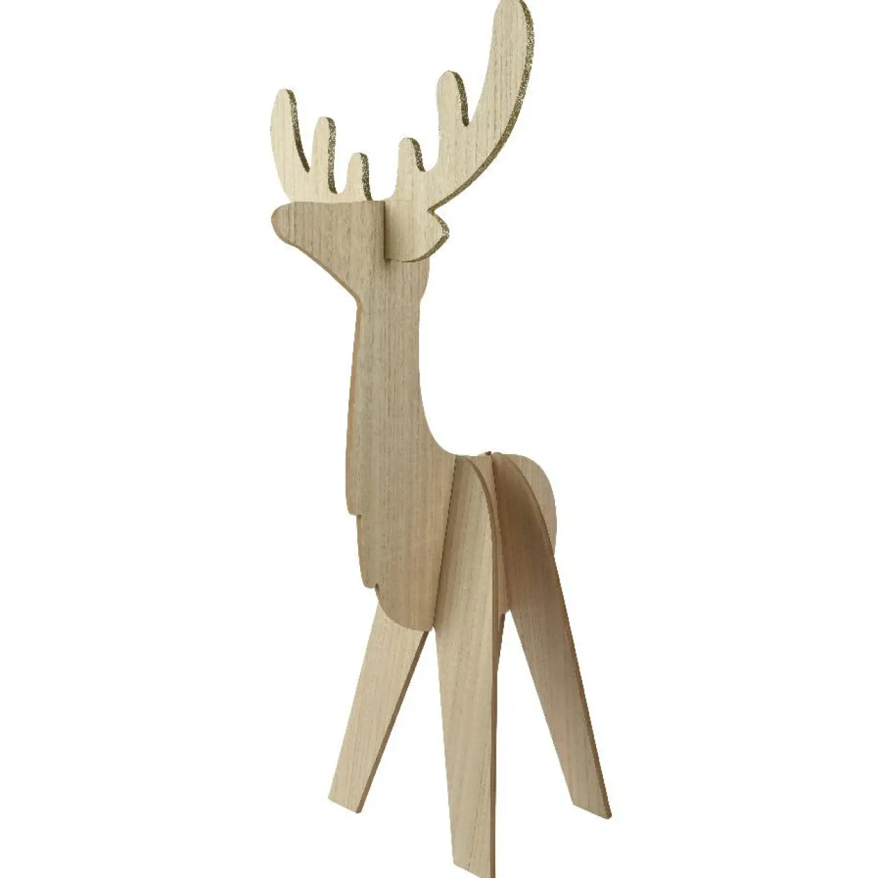 Déco Et Objet De Noël|KAEMINGK Renne de Noël en bois (H48 cm) Esprit scandinave Naturel