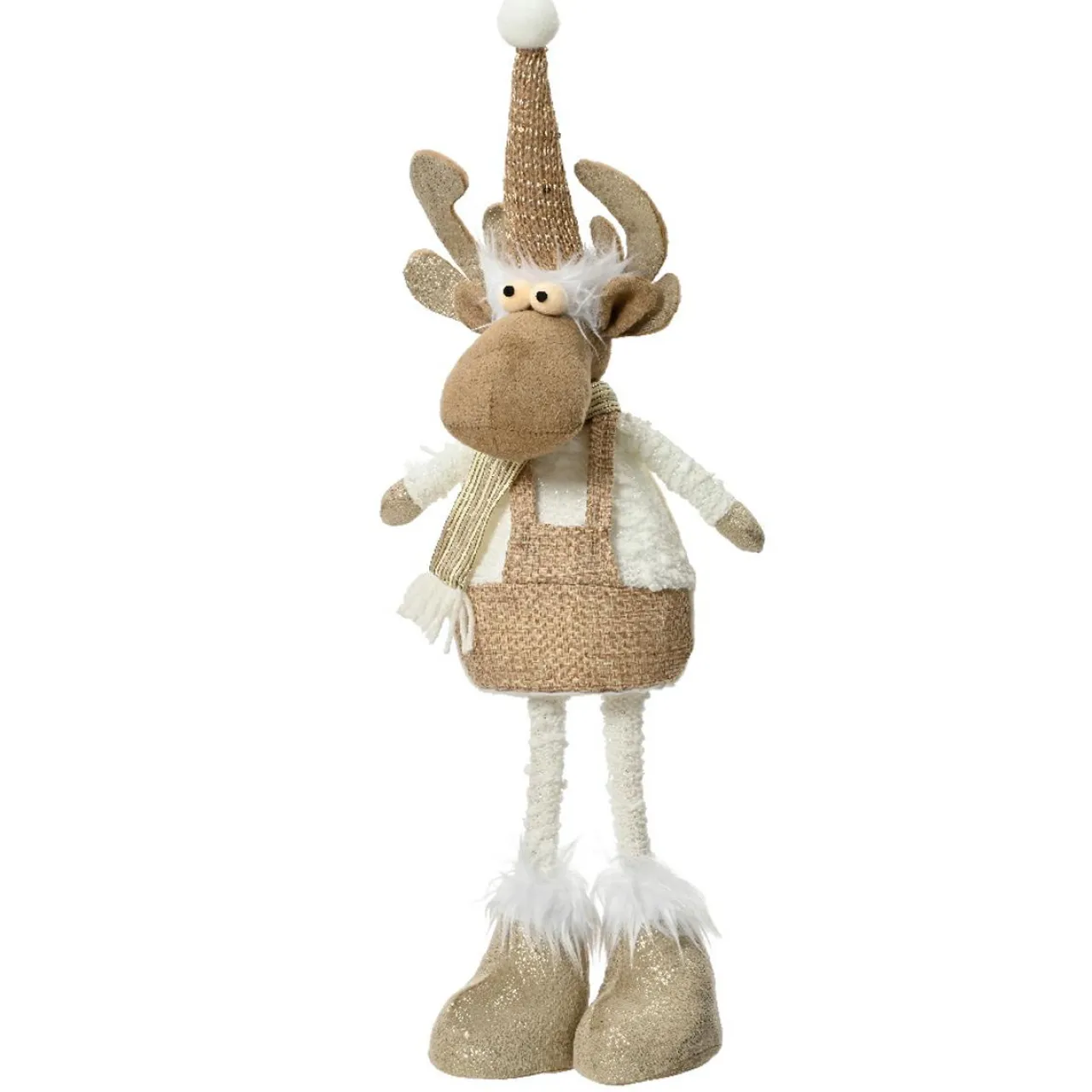 Père Noël, Animaux Et Personnage|KAEMINGK Renne de Noël (H50 cm) Frosty au Naturel Beige