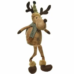 Père Noël, Animaux Et Personnage|KAEMINGK Renne de Noël (H44 cm) Isidore rigolo Marron