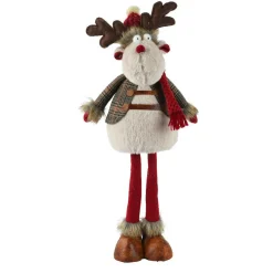 Père Noël, Animaux Et Personnage|KAEMINGK Renne debout (H70 cm) Duncan écharpe Rouge