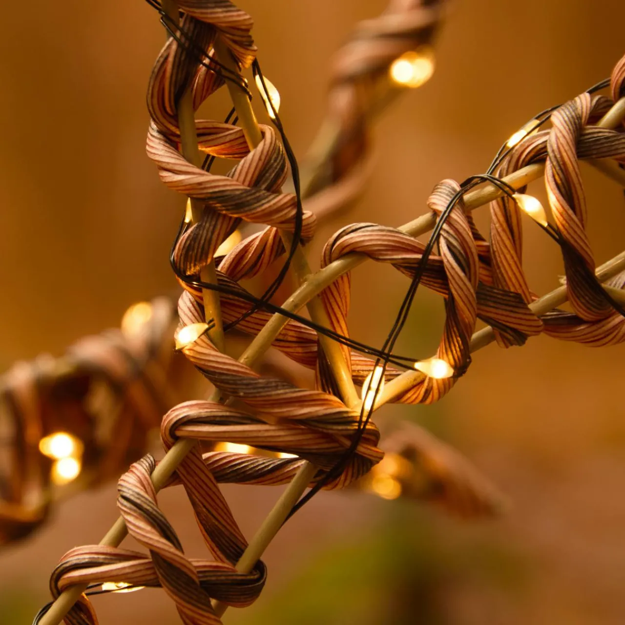 Père Noël, Animaux Et Personnage|Déco Et Objet Lumineux|EMINZA Renne lumineux 630 Led (H88 cm) Stan résine tressée Brun et Blanc chaud Marron