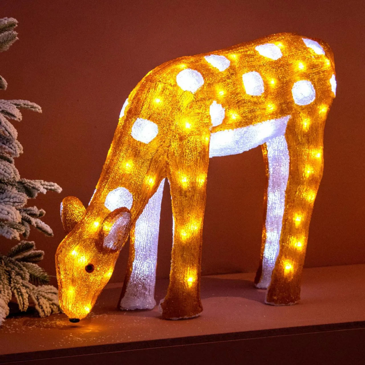 Déco Et Objet Lumineux|EMINZA Renne lumineux 100 LED (H49 cm) Comet Blanc chaud